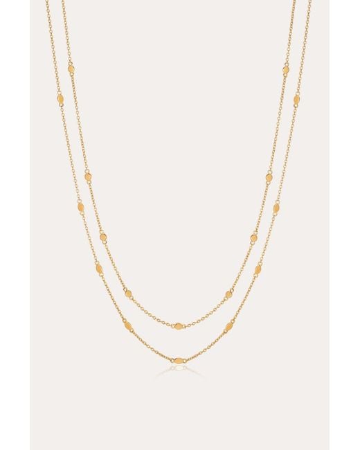 Vanhi Metallic Simona Double Chain Stacking Necklace
