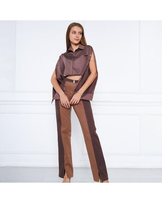 Ariana Bestepe Brown Button Shirt