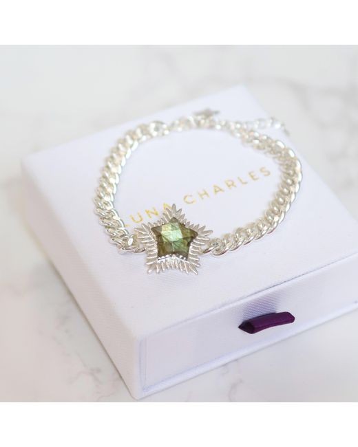 Luna Charles Metallic Willa Labradorite Spiky Star Bracelet