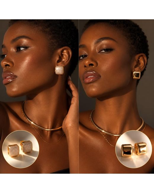 La Soula Jewelry Metallic Noa Reversible Earrings