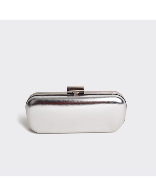 Springmoonatelier White Metallic Clutch Bag – Small Size, Big Elegance