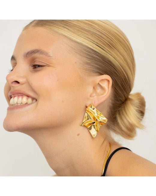 Arctic Fox & Co. Yellow Statement Earrings
