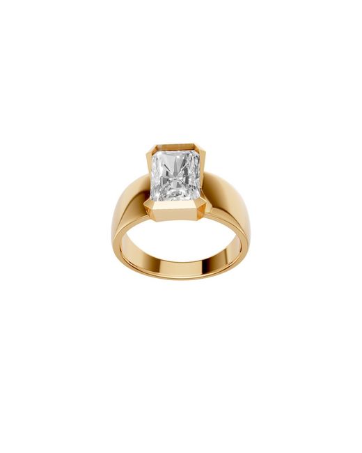Aya Fine Jewelry Metallic Radiant Cut Lab Grown Diamond Solitaire Ring