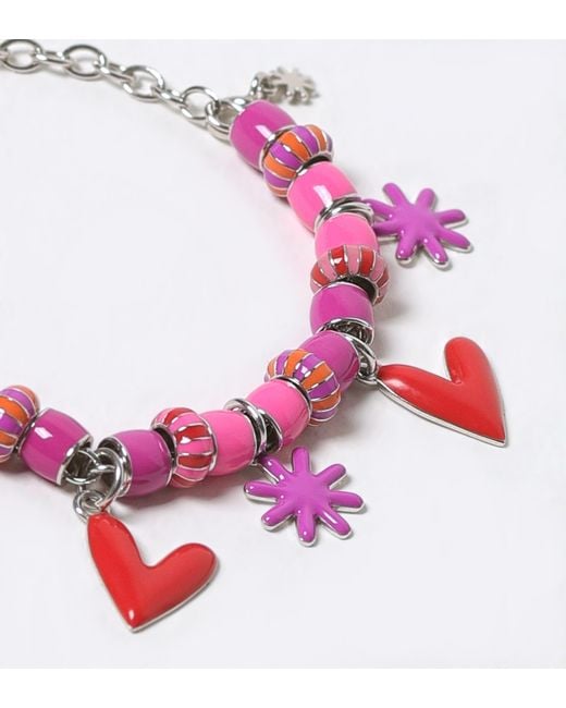 Pinnole Pink It's All Love & Games Charm Bracelet