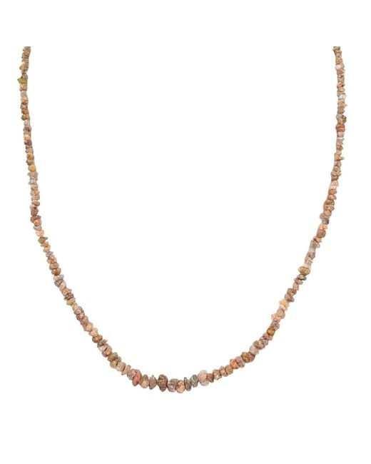 Rahul's Jewels Metallic 16"-18" Adjustable Length Genuine Diamond Rough Strand Necklace