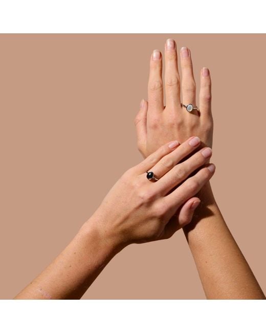 Rejected Hearts Club Metallic Hematite Healing Stack Ring