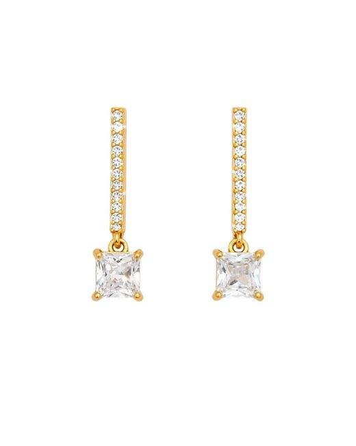 Uchi and Soto Metallic Shikaku Drop Stone Earrings