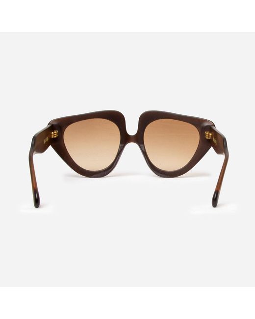 Loop and Egg Brown Sunglasses L A G Three Dark
