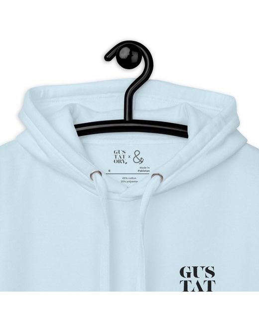 Anchor and Crew Blue Sky Gustatory Melbourne Coffee Scene Cotton Blend Embroidered Hoodie