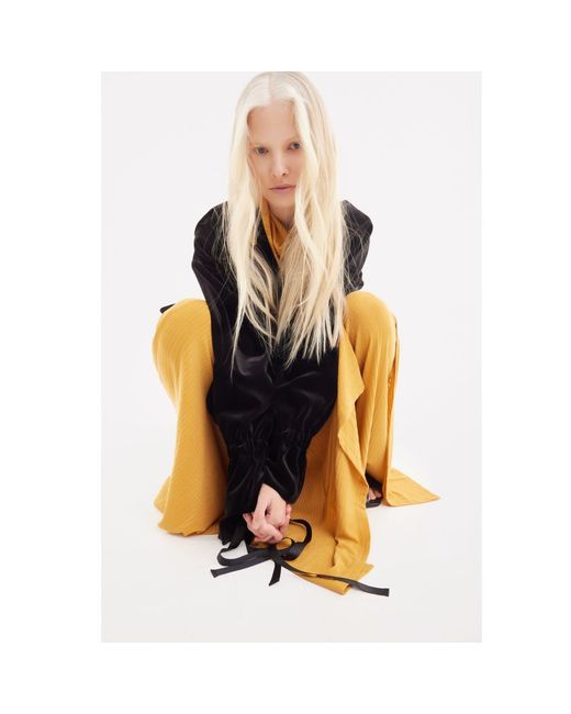 Julia Allert Black Evening Velvet Wrap Jacket With Silk Lining