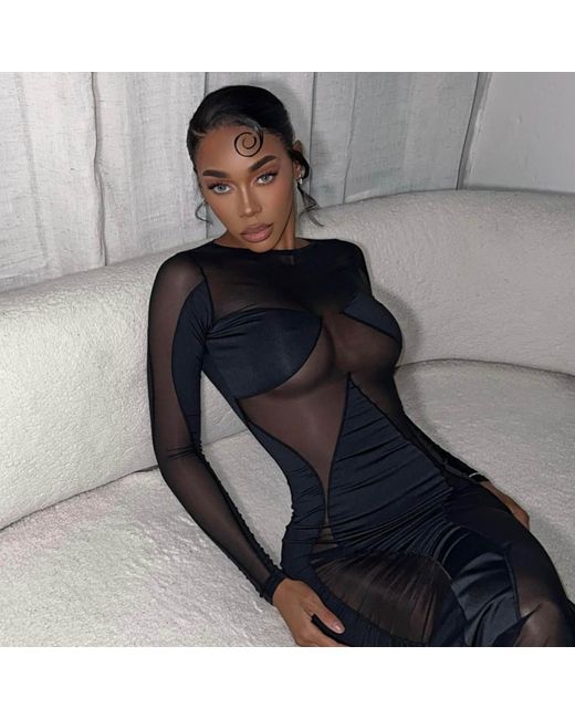 OW Collection Black Sierra Maxi Dress