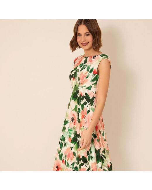 Alie Street London Green Luna Midi Dress Peony