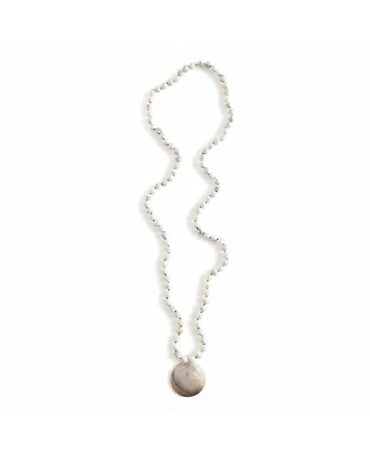 Heather Hawkins Jewelry Metallic Rockabye Long Coin Pendant Gemstone Necklace
