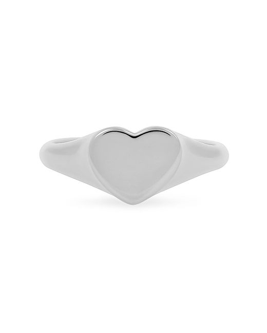 Cote Cache Metallic Heart Signet Ring