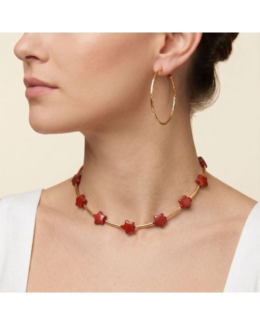 Jaredjamin Red Liberty Gemstone Necklace