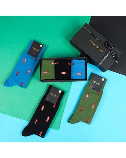 Peper Harow - Made in England Green Post Box Gift Box for men