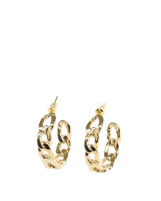 Addicted Metallic Sekhmet Earrings Chain Hoops