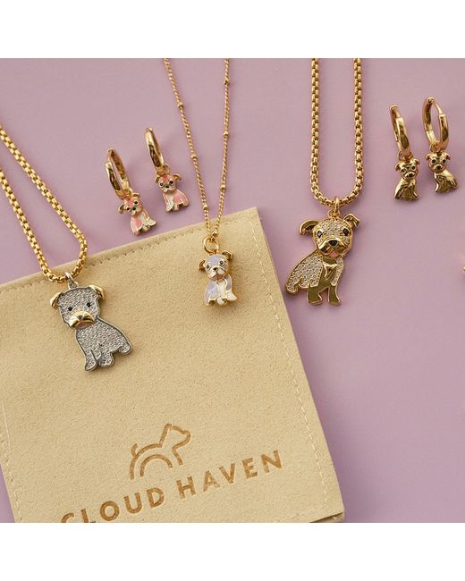 Cloud Haven Metallic Bulldog Hoops