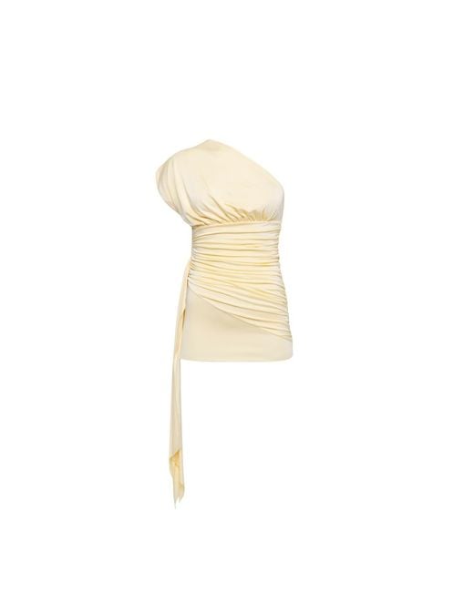 Sélone White Aurelie One-Shoulder Dress