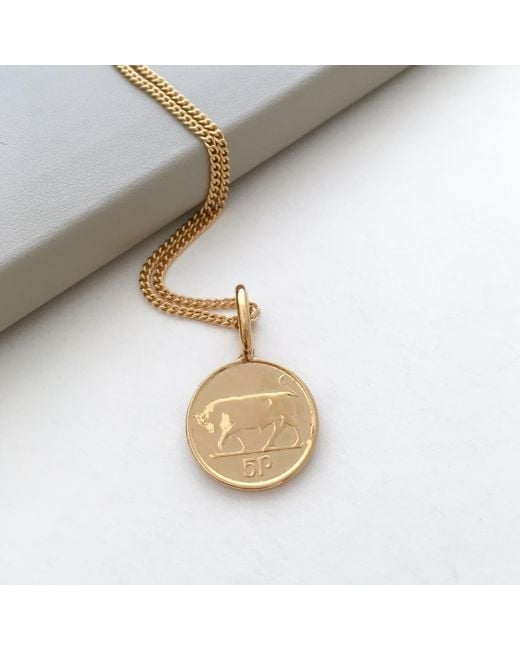 Katie Mullally Metallic Irish 5P Coin & Chain for men