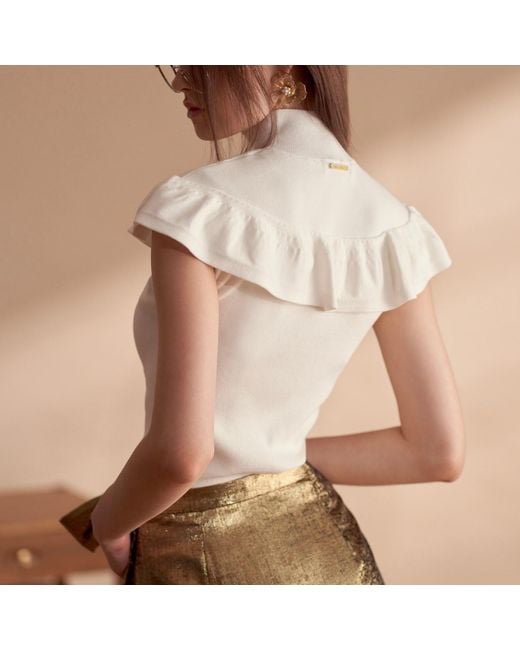 Emma Wallace White Lotte Top