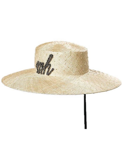 Misa Harada Millinery Natural Neutrals Manon Wide Brimmed Boater Hat
