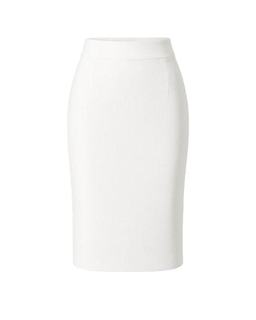 Conquista White Pencil Skirt