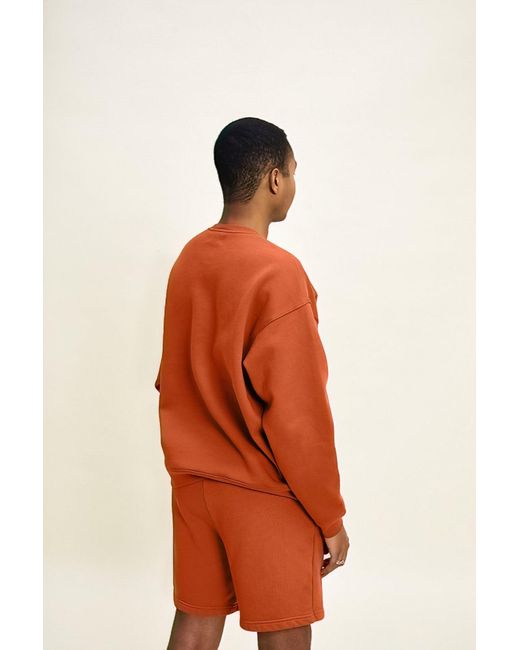 Ocio Leisurewear Orange Oversized Crewneck for men