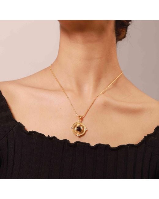 GEM BAZAAR Metallic Garnet Birthstone Mythology Pendant