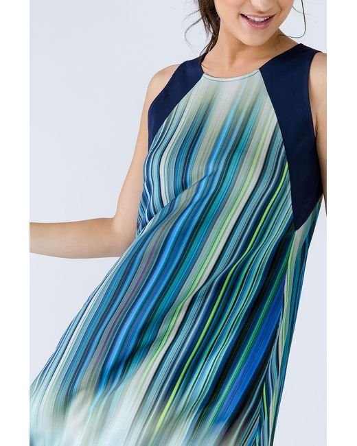 Conquista Green Striped Dress