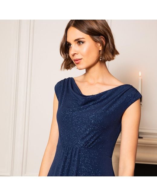 Alie Street London Blue Darcie Cowl Neck