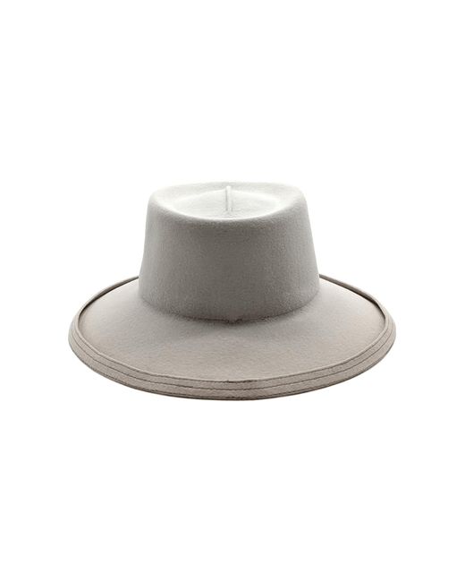 DORIA 1905 Gray Chalk Smooth Lapin Felt Hat With Leather Strap for men