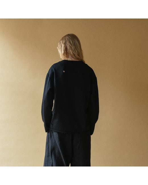 Una Berzina Black Grunge-Style Sweatshirt With Holes