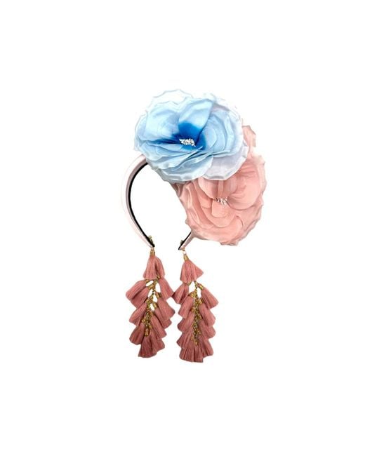 Julia Clancey Blue Fancy Fondant Chacha Flower Band