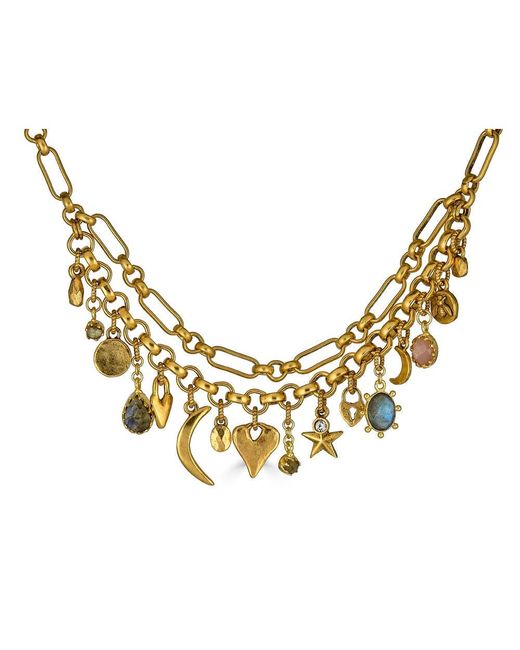 Loni Paul Jewelry Metallic Talisman Charm Necklace