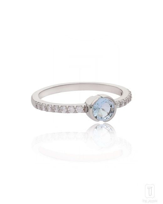 The Jewelz White Aqua Innes Brilliant 925 Ring