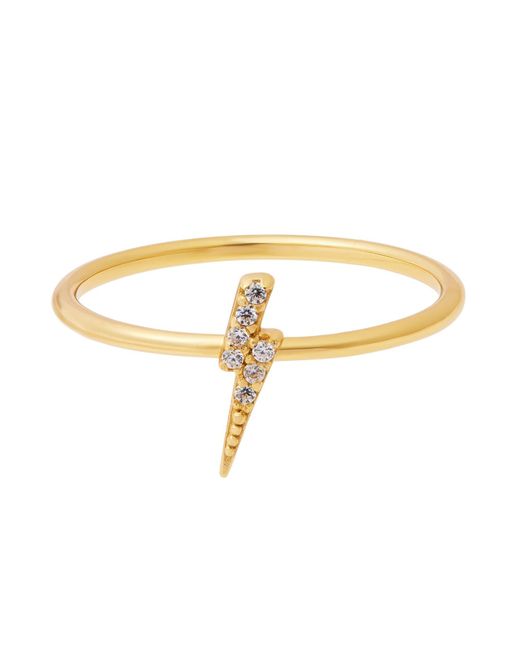 Cartilage Cartel Lightning Ring in Metallic Lyst