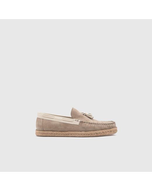 Ilvi Black Neutrals Donato Mink Suede Leather Moccasin for men