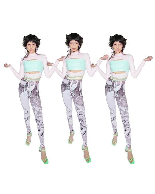 Paloma Lira Green 2000's Crop Top