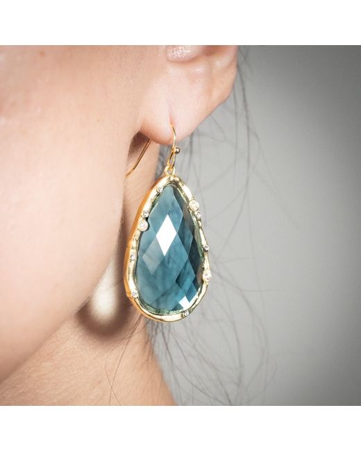 Rare Matters Jewelry Blue Timeless Nature's Beauty Teardrop Earrings