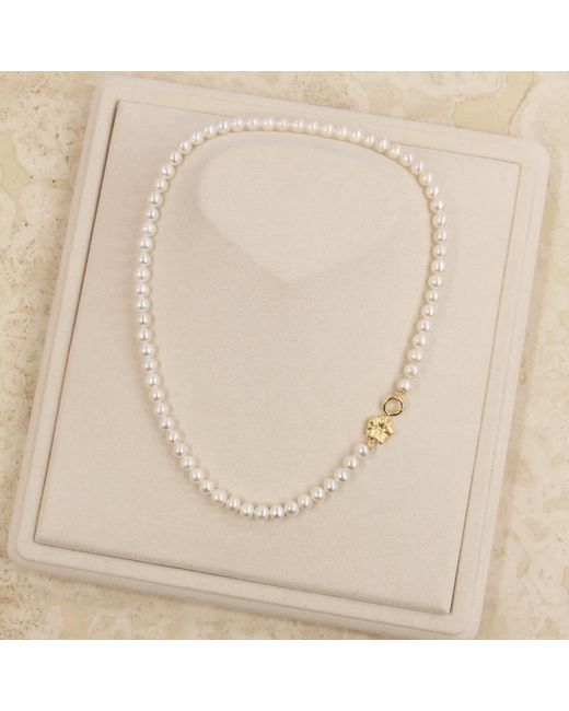 Agora Jewellery Metallic Bavella Pearl Necklace