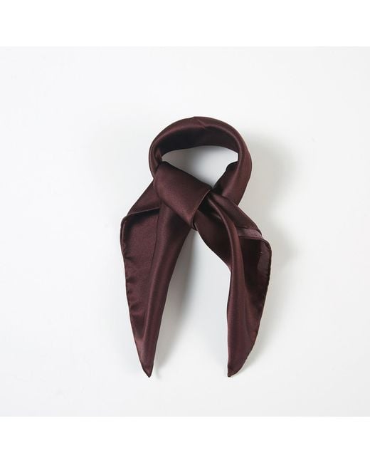 Soft Strokes Silk Brown Pure Silk Scarf Tree Solid Colour Collection Small