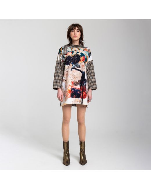 ARTISTA Black Artist Printed Short Dress