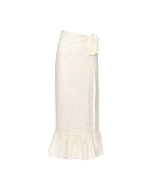 SUNSHINE TIENDA Natural Ivory Eyelet Vienna Sarong