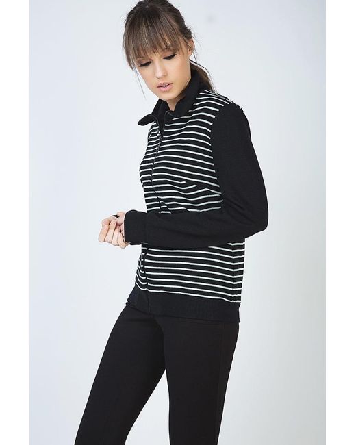 Conquista Black Long Sleeve Cardigan