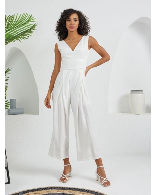 Lumina Eligma White The Arrow Jumpsuit