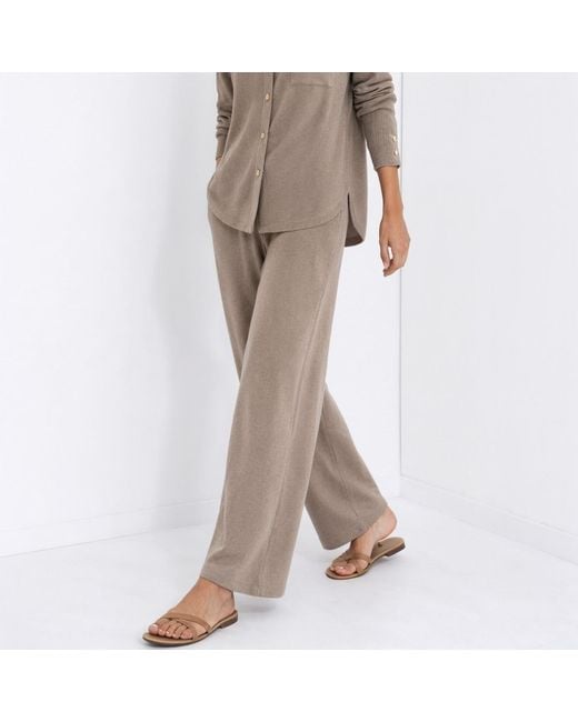 Bel Cashmere Gray Positano Silk And Cashmere Pants