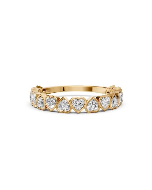 Aya Fine Jewelry Metallic Nova Heart Cut Lab Grown Diamond Stacking Band Ring