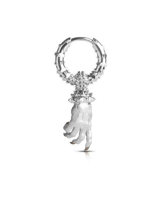 Kasun Metallic Hand Of The Protector Earrings for men