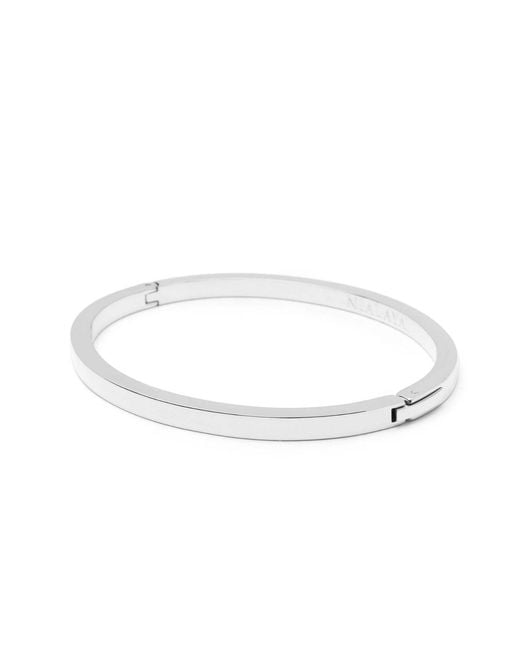 Nialaya Metallic Simplicity Bangle for men